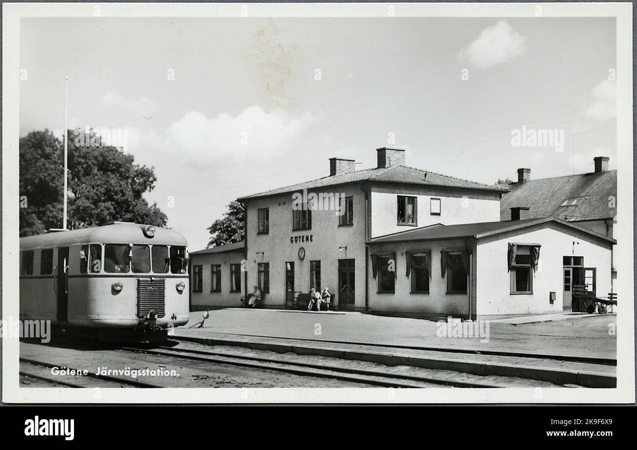 La stazione di Götene. Foto Stock