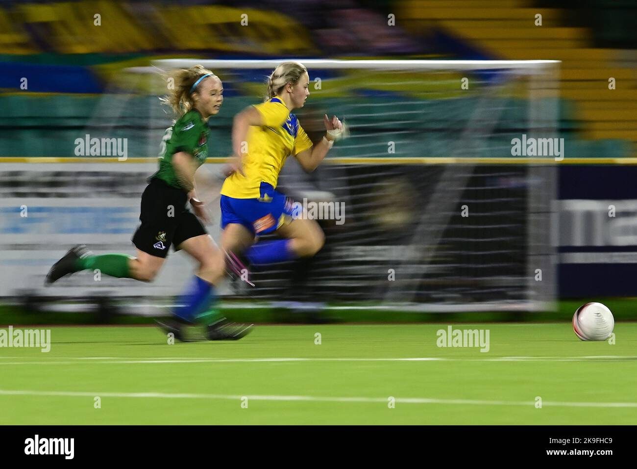 Barry, Galles. 27th Ott 2022. - Obbligatorio in linea: Ashley Crowden - 27/10/2022 - CALCIO - Stadio Jenner Park - Barry, Galles - Barry Town United Women vs Aberystwyth Town Women’s FC - Generale Adran Premier Phase 1 22/23 Credit: Ashley Crowden/Alamy Live News Foto Stock