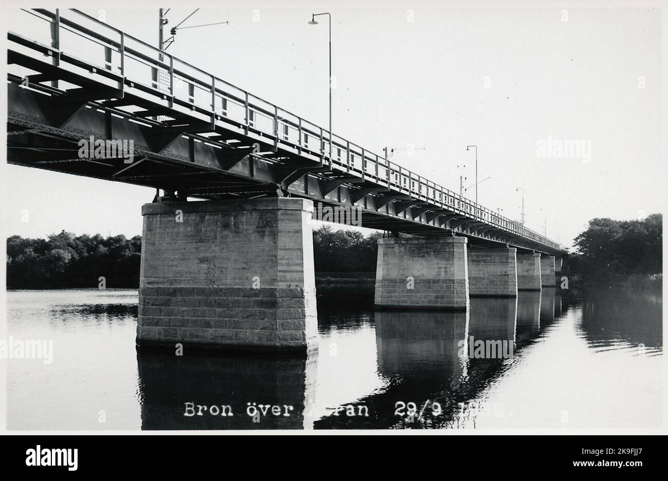 Il ponte ferroviario. Foto Stock