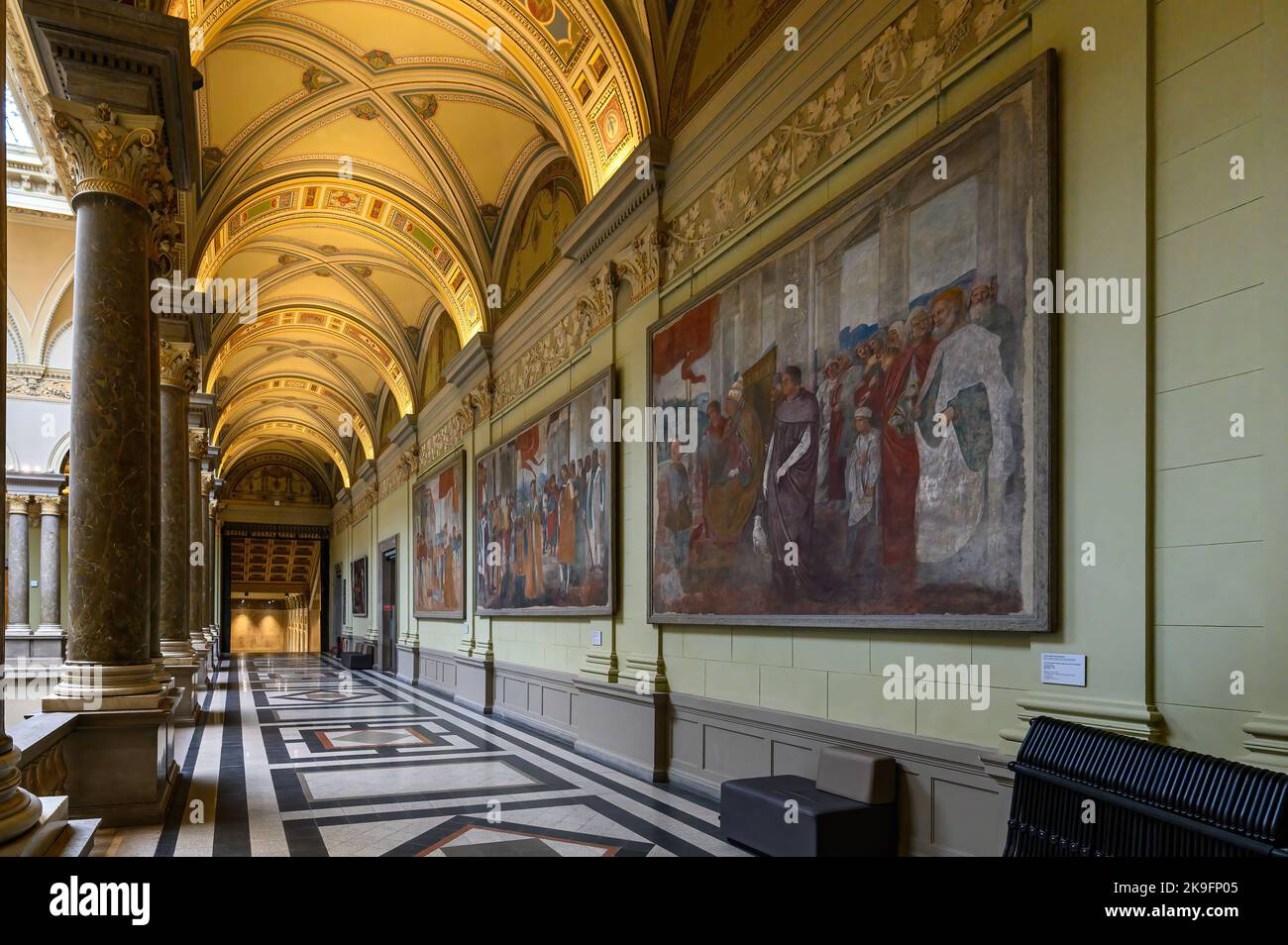 Budapest, Ungheria. Interno del Museo di Belle Arti Foto Stock