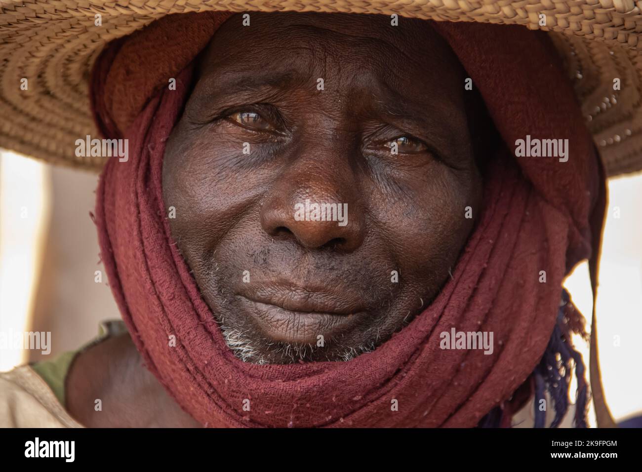 Tribù africane, Nigeria, Stato di Borno, città di Maiduguri. La tribù dei Fulani è vestita tradizionalmente con abiti colorati Foto Stock