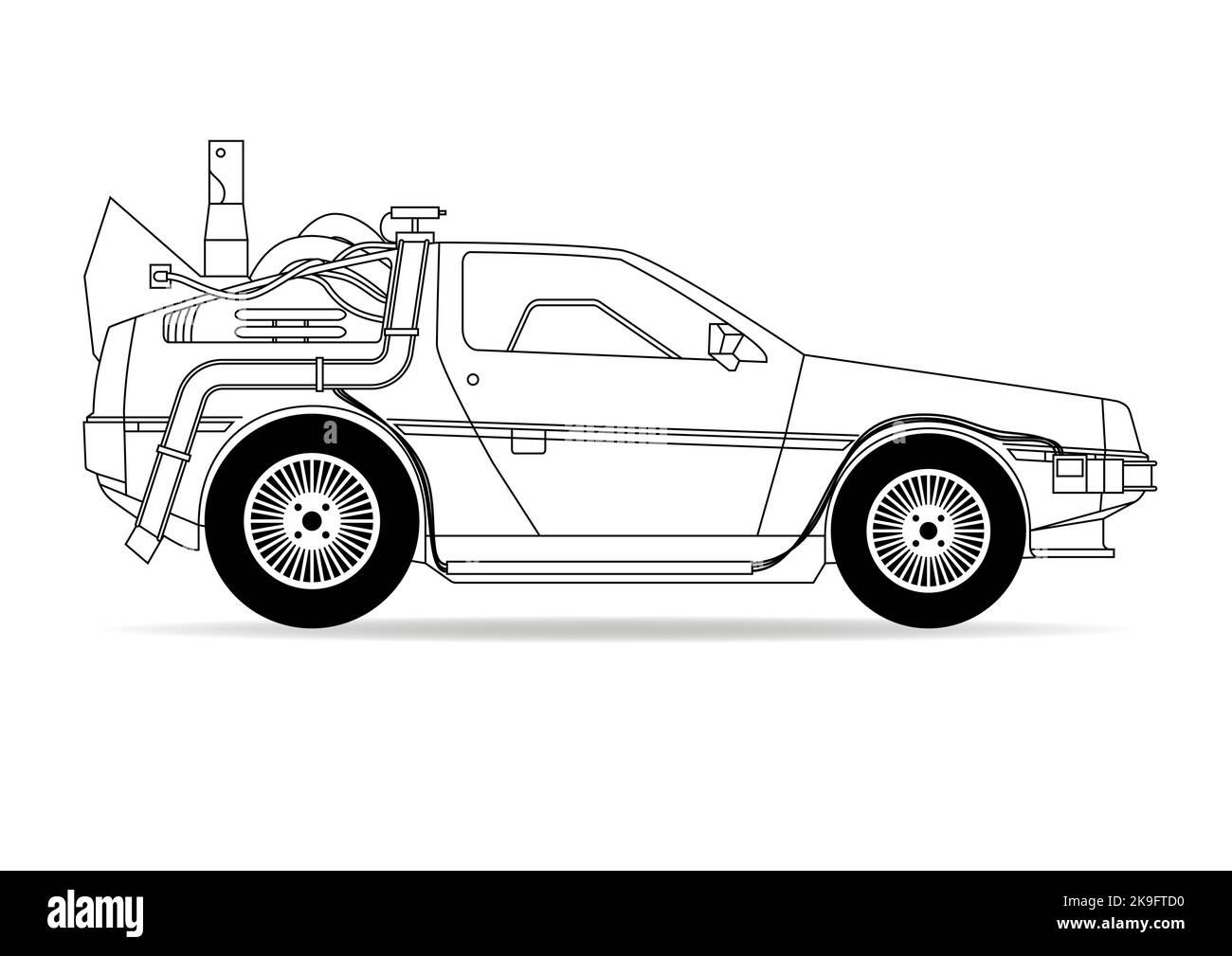 Un'auto convertita con la quale è possibile puntare al futuro Illustrazione Vettoriale