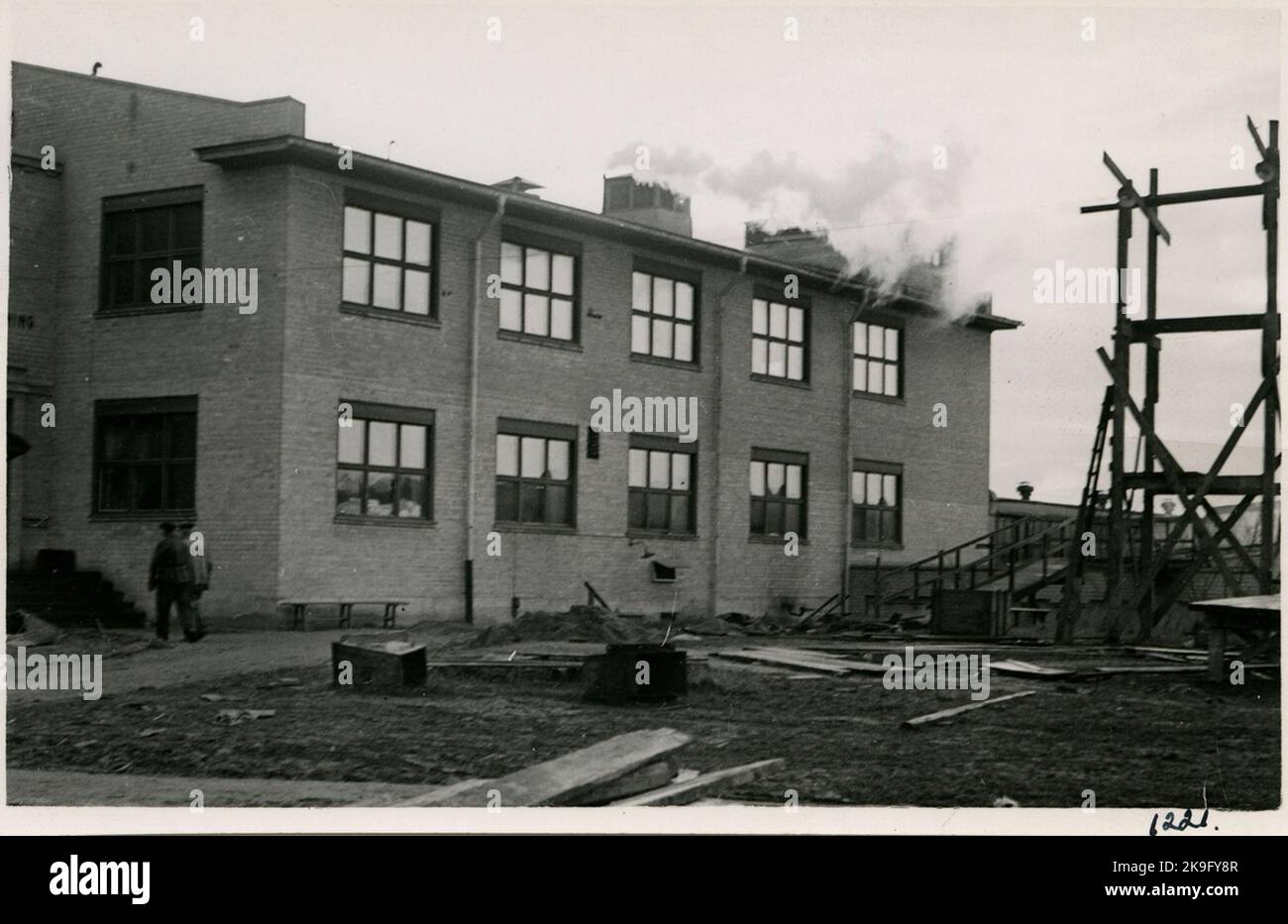 L'officina di lavanderia dei lavoratori presso l'officina operativa di Hagalund Övre. Foto Stock