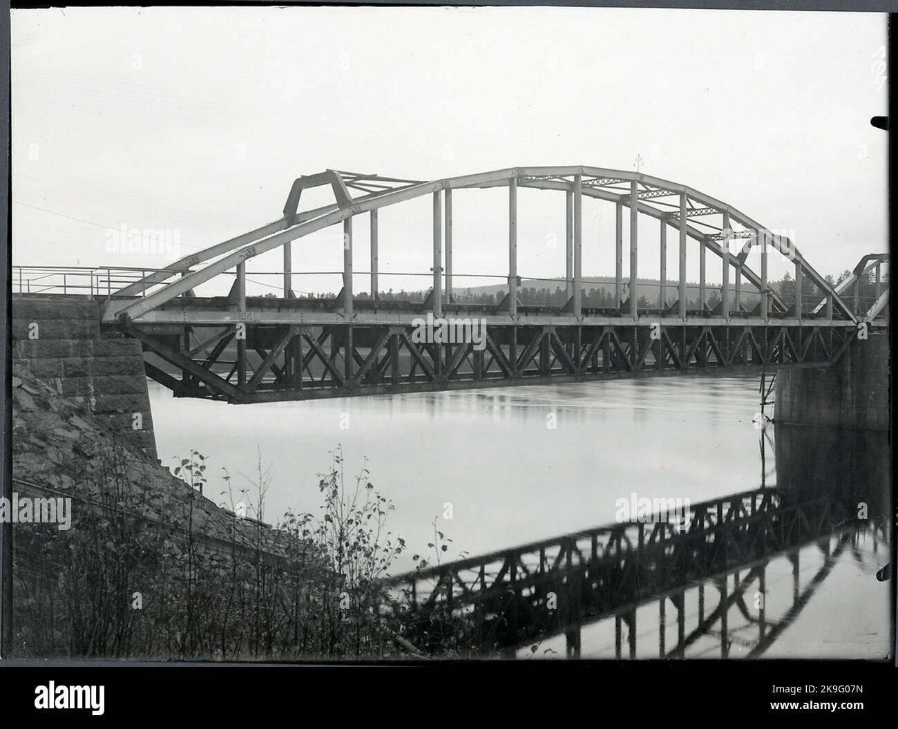 Ponte sul fiume Ume a Vännäs. Foto Stock