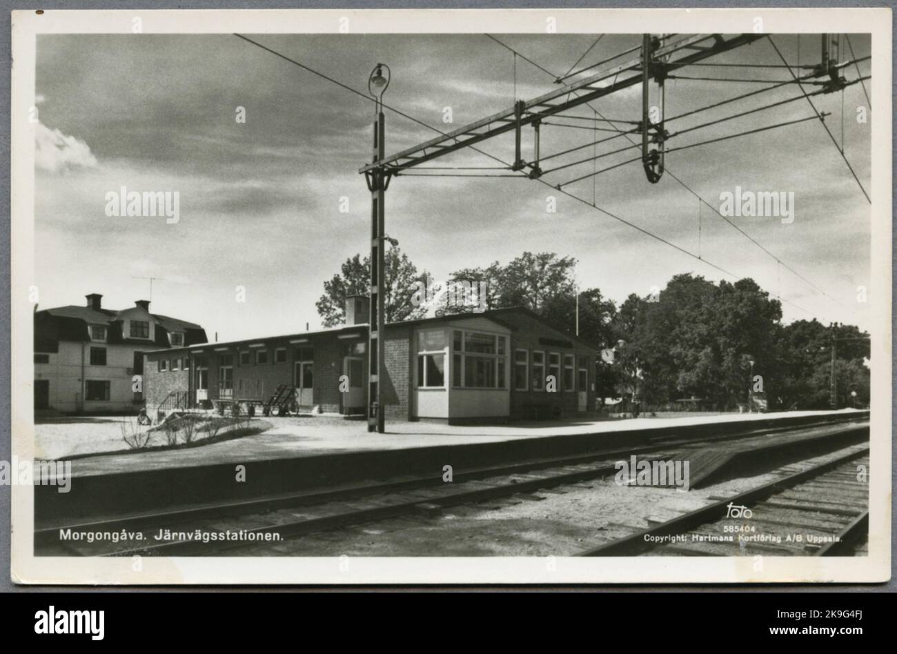 L'area della stazione a Morgongåva. Foto Stock