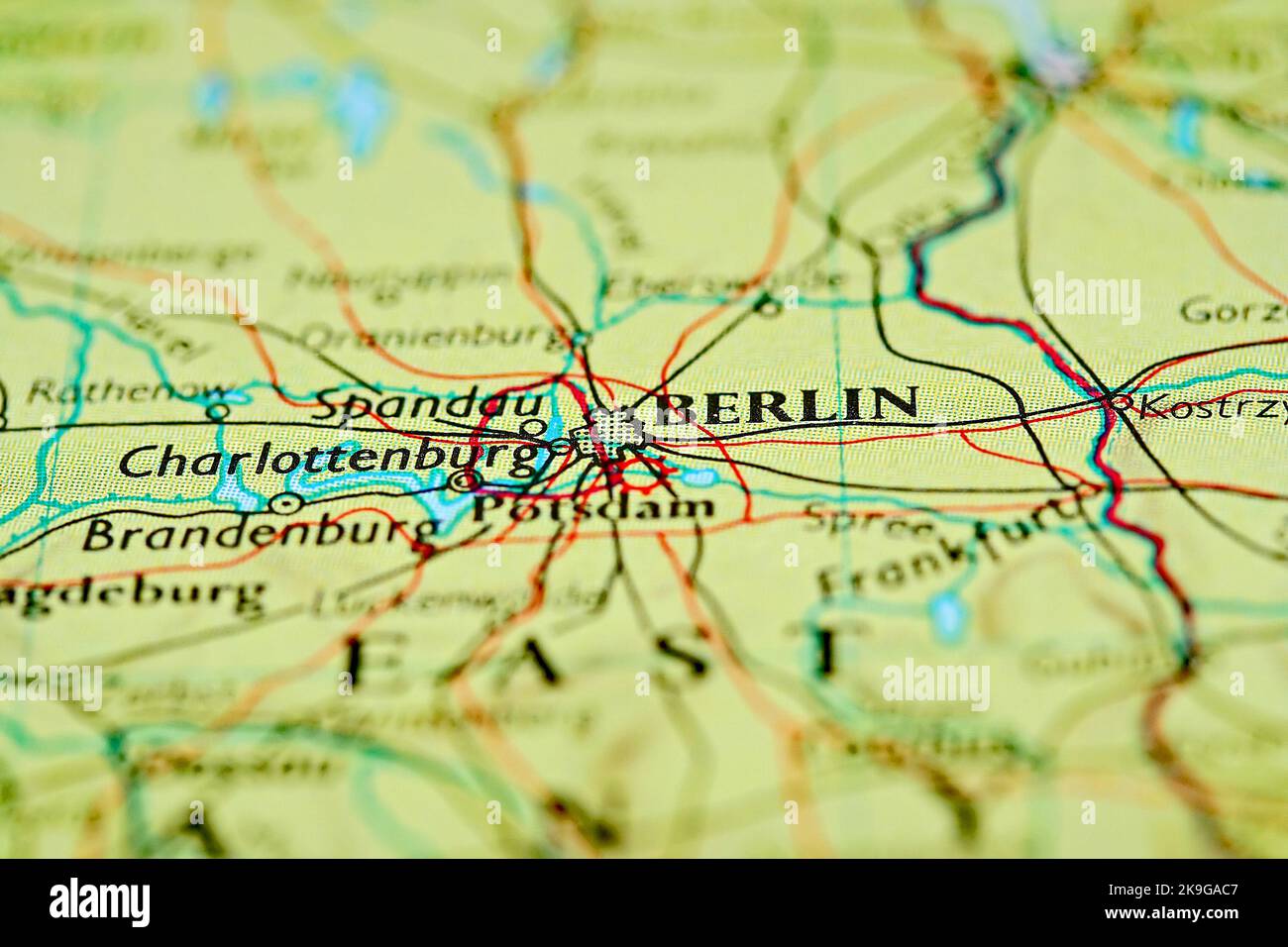 Mappa di Berlino, Germania Foto Stock