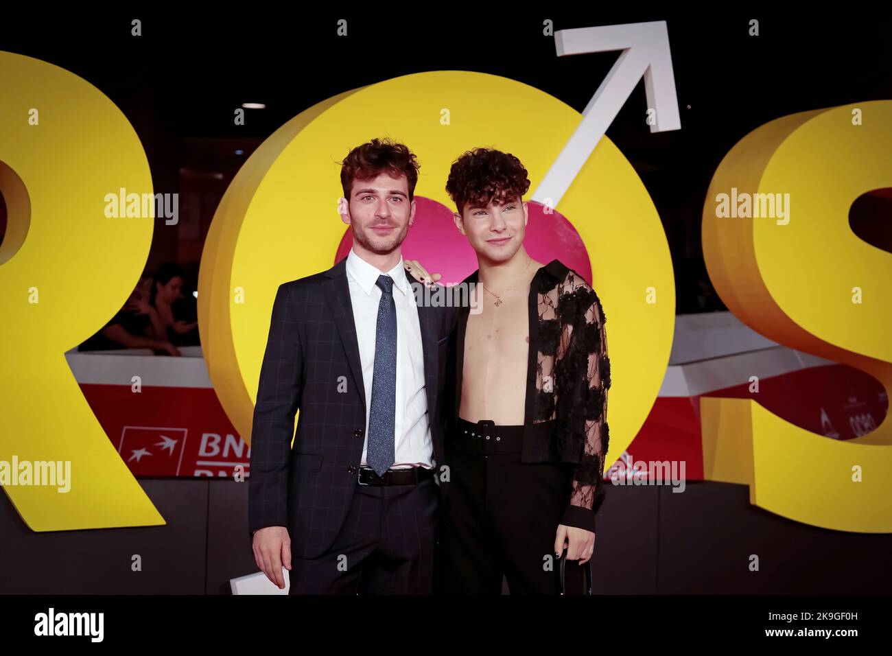 Roma, RM, Italia. 22nd Ott 2022. Gli ospiti sono presenti nel tappeto rosso del film ''Bros'' al 17th° Festival di Roma all'Auditorium Parco della Musica. (Credit Image: © Gennaro Leonardi/Pacific Press via ZUMA Press Wire) Foto Stock