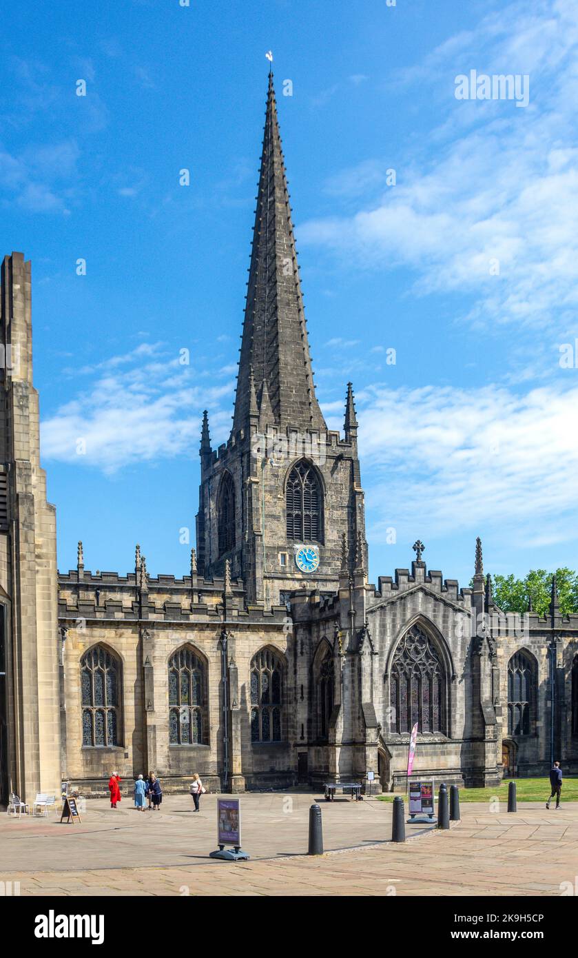 Cattedrale Chiesa di St.Peter e St.Paul, Church Street, Sheffield, South Yorkshire, Inghilterra, Regno Unito Foto Stock