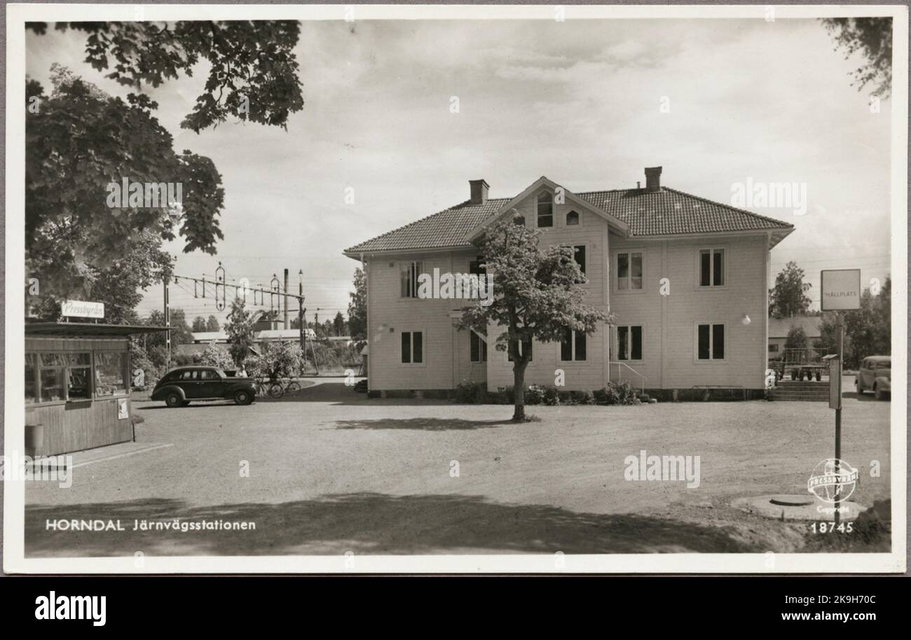 La stazione ferroviaria di Horndal. Foto Stock