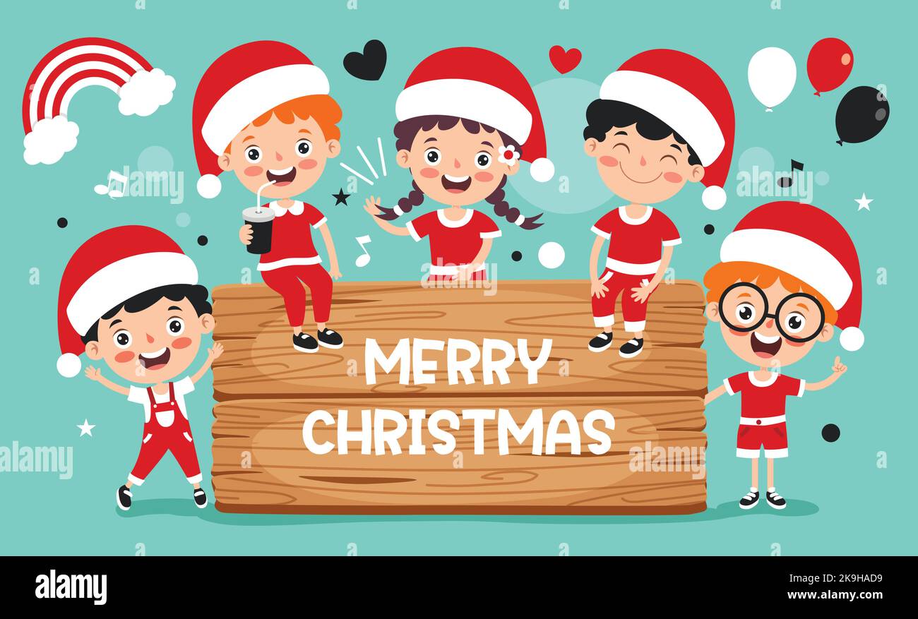 Illustrazione del saluto di Natale Illustrazione Vettoriale