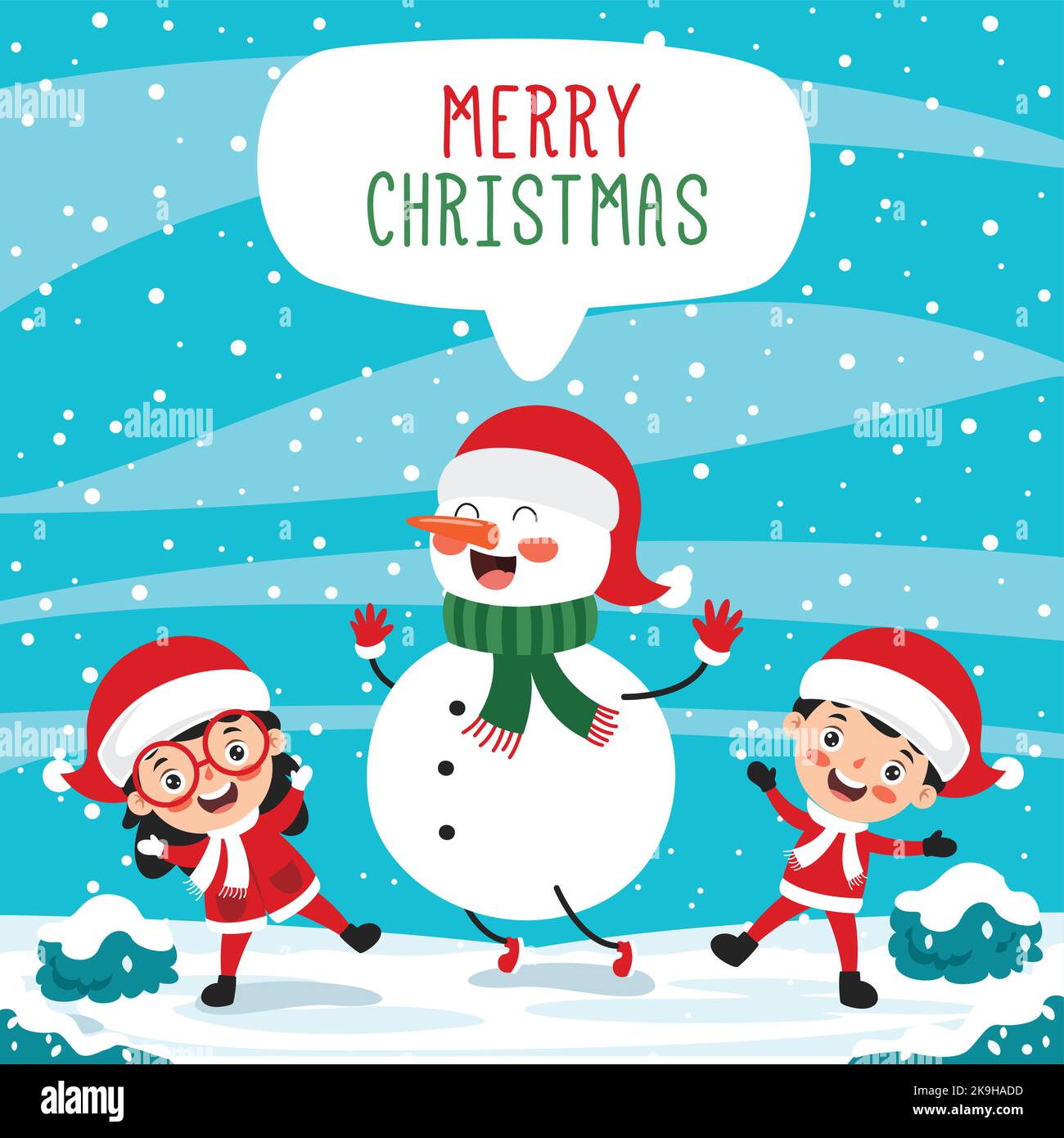 Illustrazione del saluto di Natale Illustrazione Vettoriale