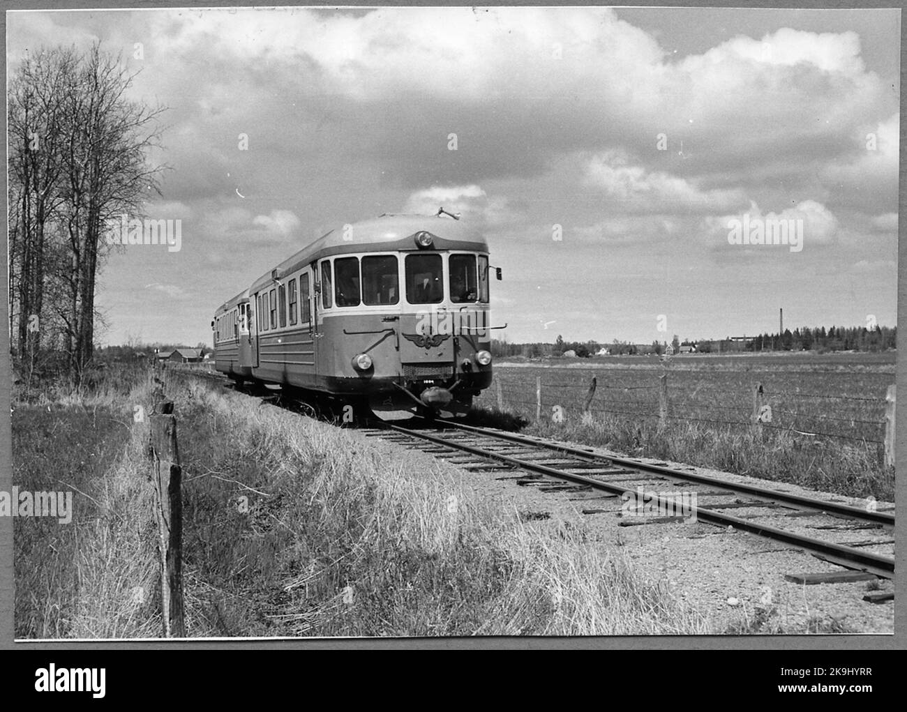 Treno ferroviario dell'ultimo giorno di traffico sulla linea tra Örebro S e Pålsboda. State Railways, SJ UBF03YP 1804. Foto Stock