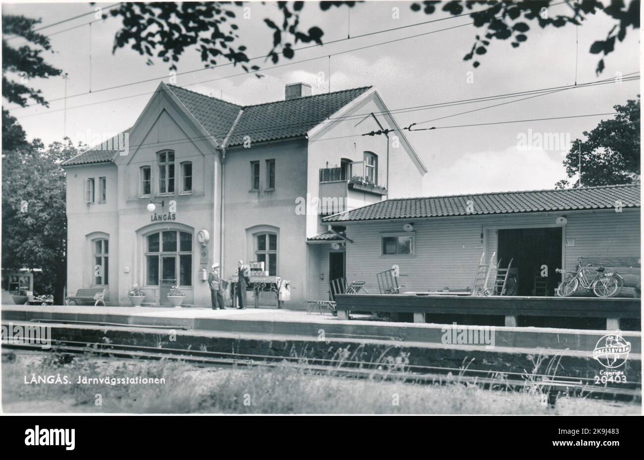 Stazione costruita 1885-86. Una casa stazione a un piano e mezzo in pietra. Foto Stock