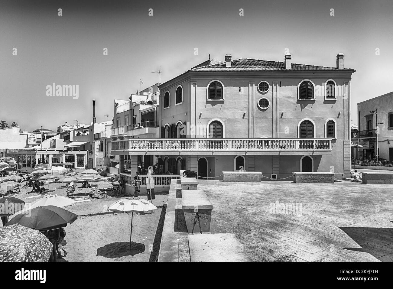 PUNTA SECCA, ITALIA - 13 AGOSTO 2021: Location della Casa dell'Ispettore Montalbano, serie televisiva basata sui romanzi detective di Andrea Camilleri Foto Stock