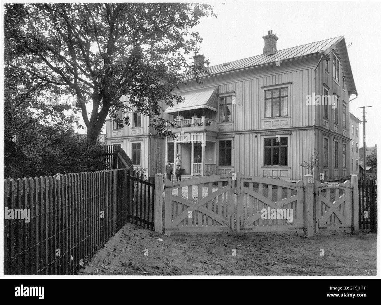 L'ufficio nel 1920 a Borås. Più tardi 6 distretto di uffici edificio. Borås - Ulricehamns Railway. Foto Stock