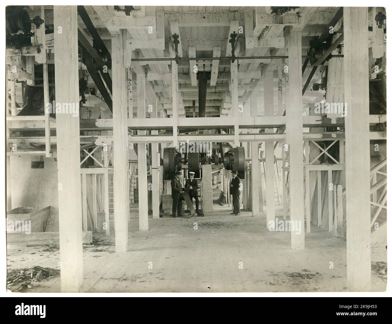 Macchine presso la state Railways, SJ Sliperfabrik. Foto Stock