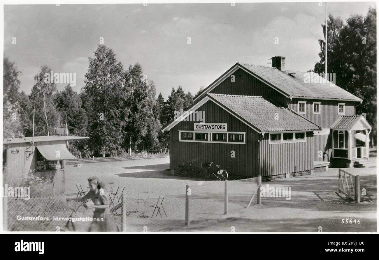 Stazione di Gustavsfors Foto Stock