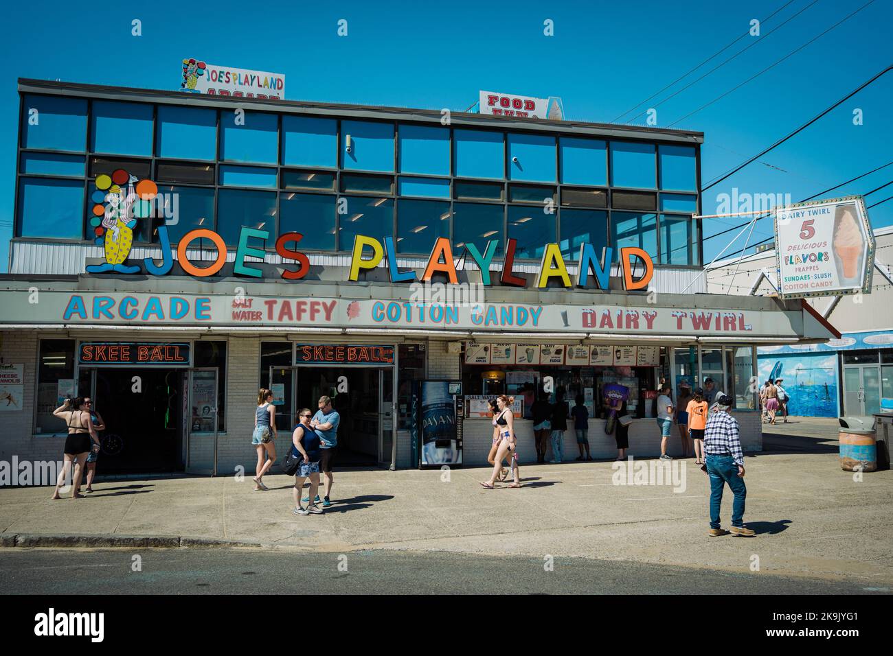 Joes Playland vintage segno, Salisbury, Massachusetts Foto Stock