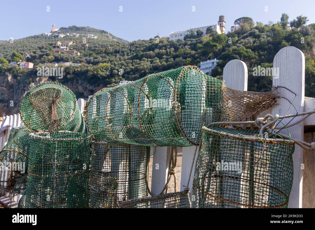 Vasi da pesca Vico Equense Campania Foto Stock