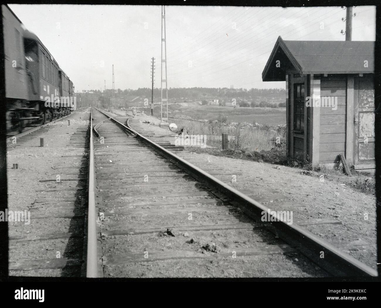 La linea di accesso sud. Foto Stock