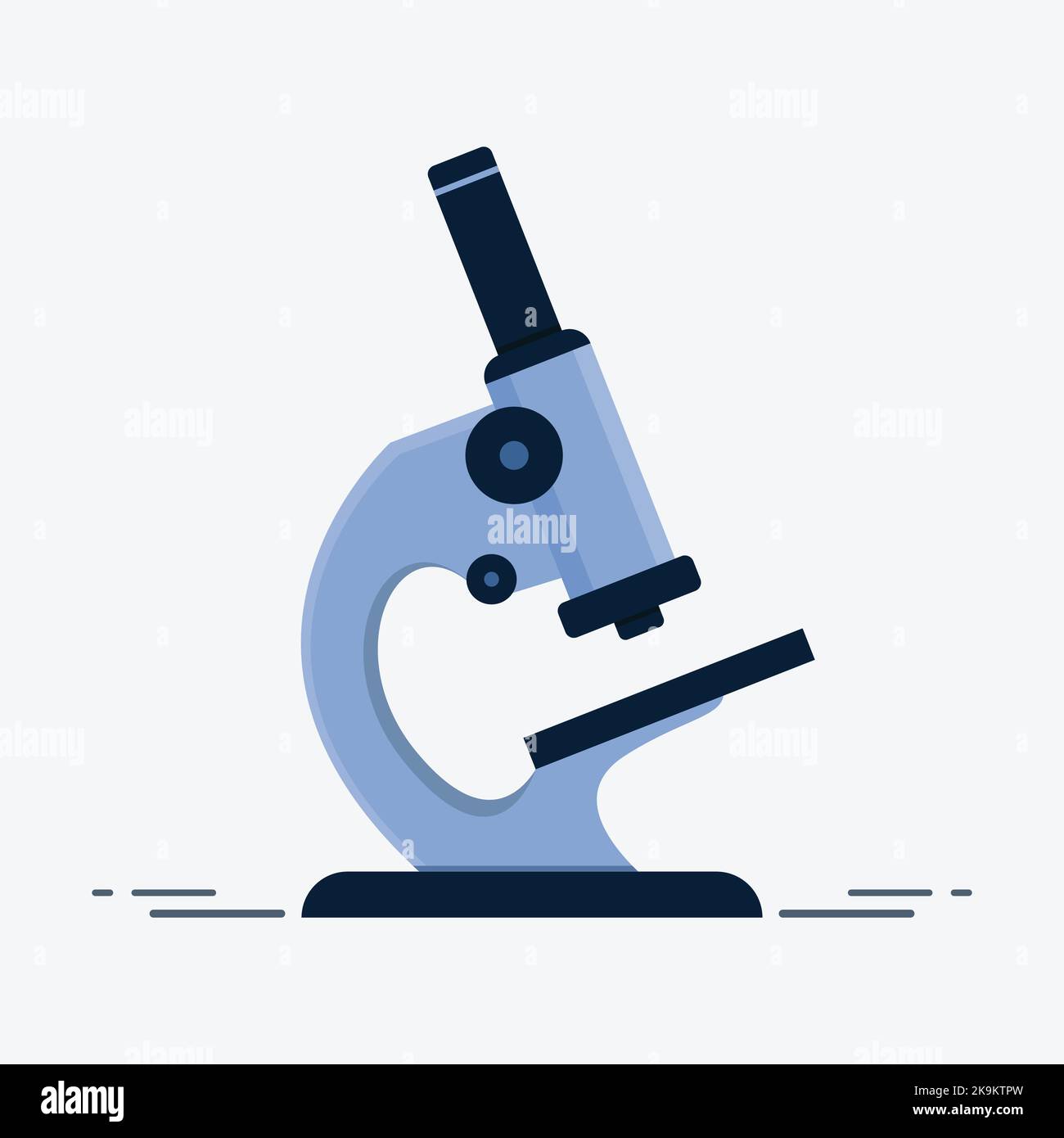 Immagine dell'icona vettoriale dello strumento di ingrandimento del laboratorio scientifico del microscopio Illustrazione Vettoriale