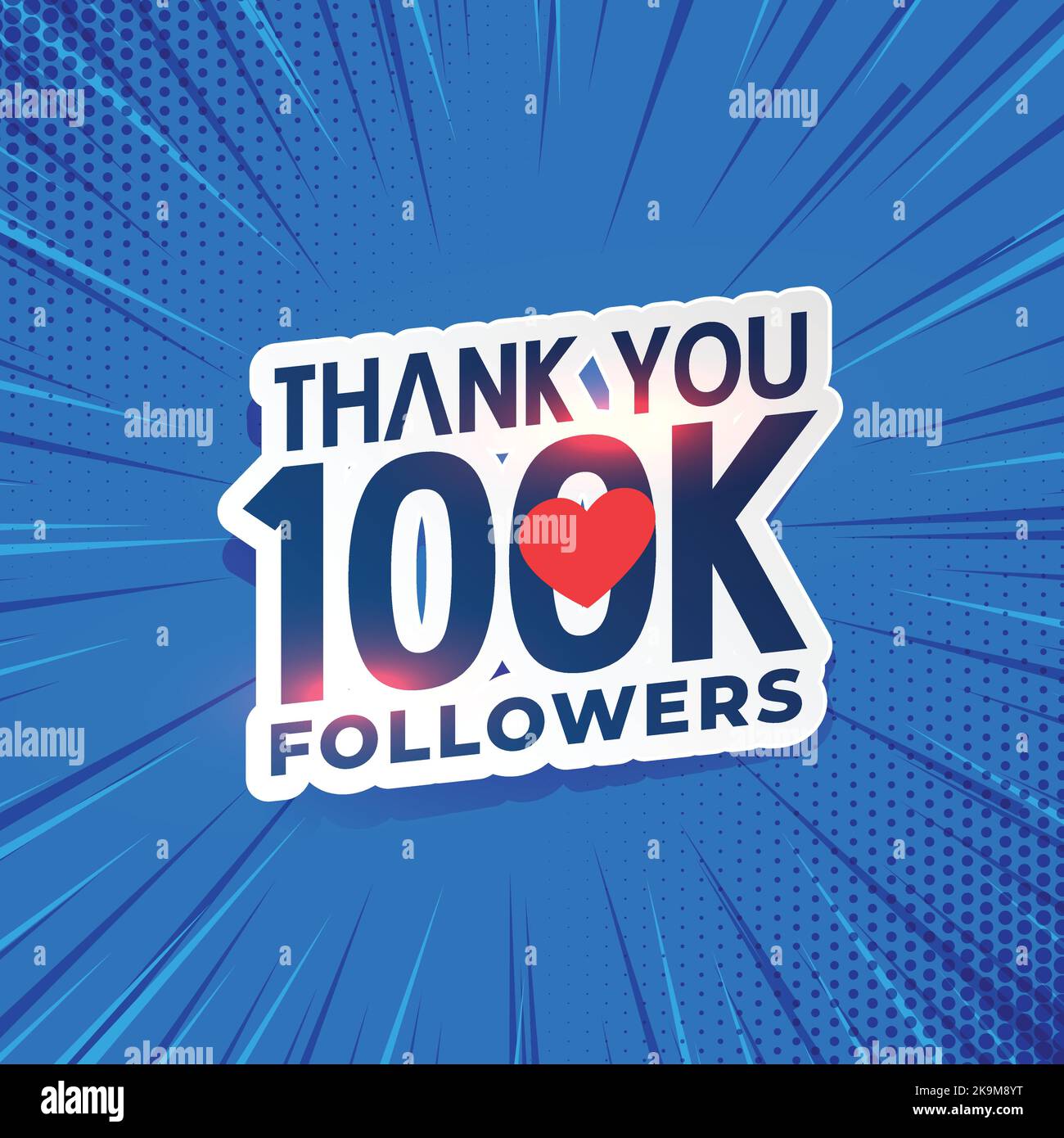 1 milioni di follower. Illustrazione vettoriale dei follower dei social media. Carattere modificabile per le pagine aziendali e gli influencer sui media. Illustrazione Vettoriale