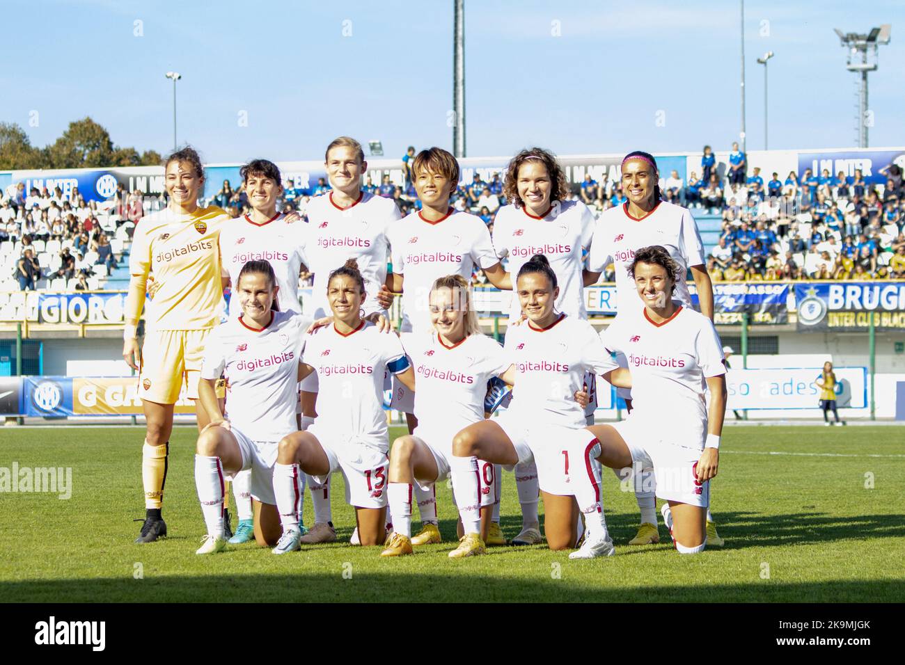 Suning Centre, Milano, Italia, 29 ottobre 2022, Roma line Up durante Inter - FC Internazionale vs AS Roma - Calcio Italiana Serie A Women Match Credit: Live Media Publishing Group/Alamy Live News Foto Stock