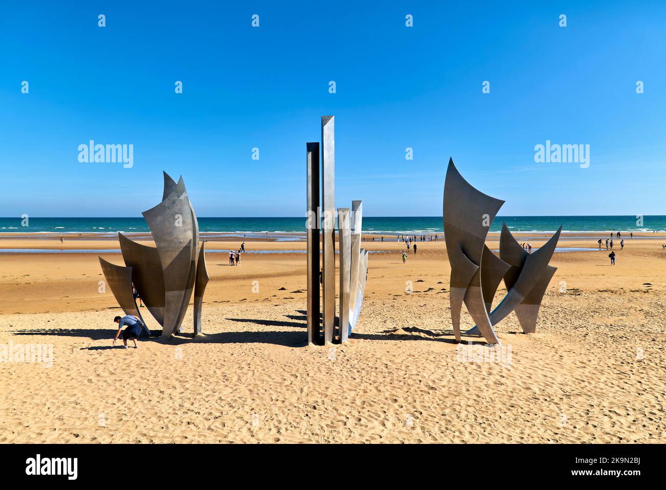 Omaha Beach. Normandia Francia Foto Stock
