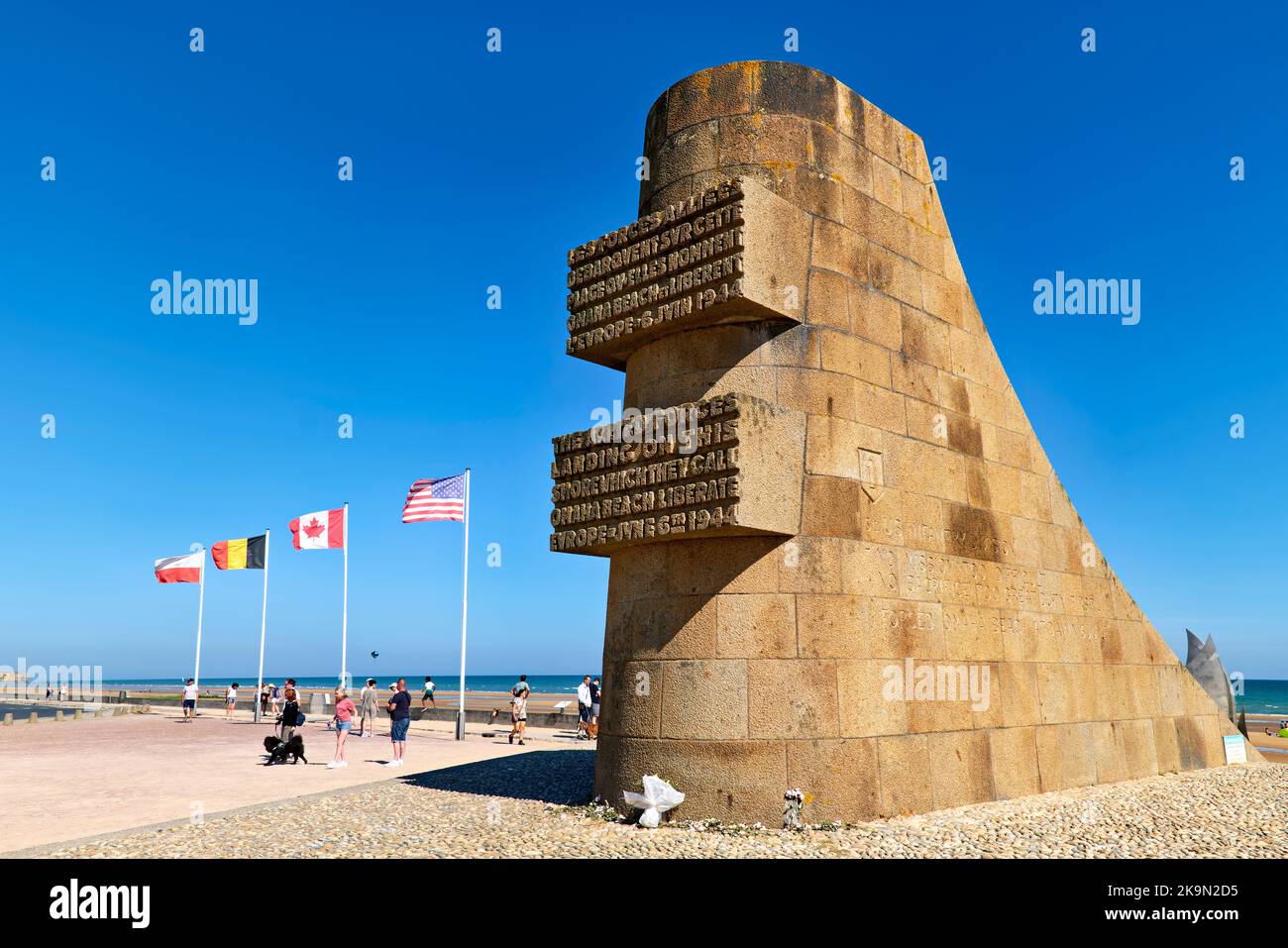 Omaha Beach. Normandia Francia Foto Stock