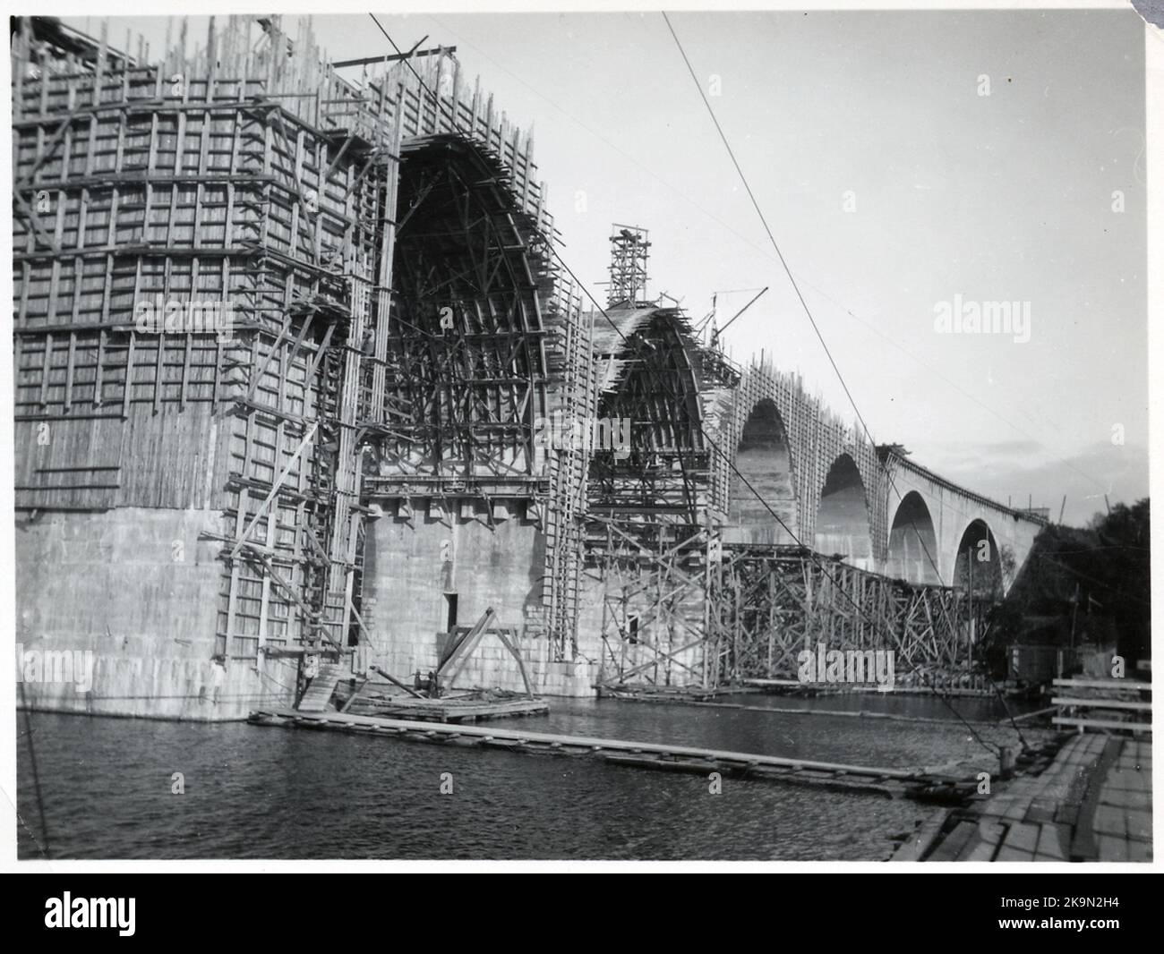 Årstabron, Viadotto di accesso settentrionale. Foto Stock