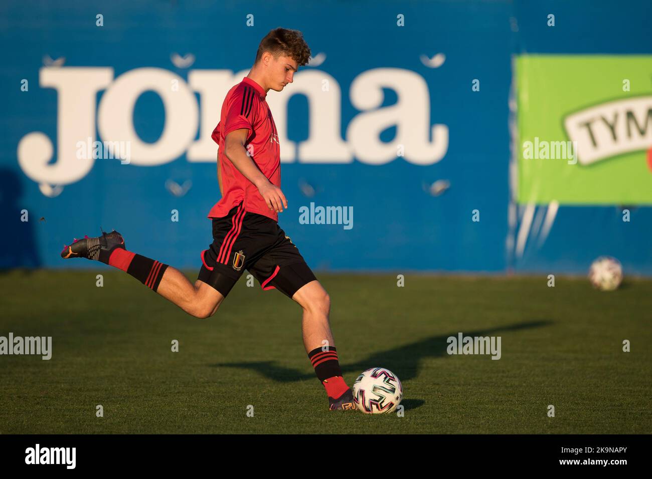 Il belga Gerard Vandepaas una partita di calcio tra Romania U17 e Belgio U17, sabato 29 ottobre 2022 a Buftea, Romania, partita 2/3 nelle qualifiche per i Campionati europei 2023. FOTO DI BELGA NIKOLA KRSTIC Foto Stock