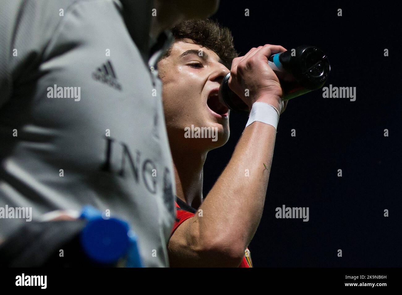 Robin Mirisola in Belgio una partita di calcio tra Romania U17 e Belgio U17, sabato 29 ottobre 2022 a Buftea, Romania, partita 2/3 nelle qualifiche per i Campionati europei 2023. FOTO DI BELGA NIKOLA KRSTIC Foto Stock