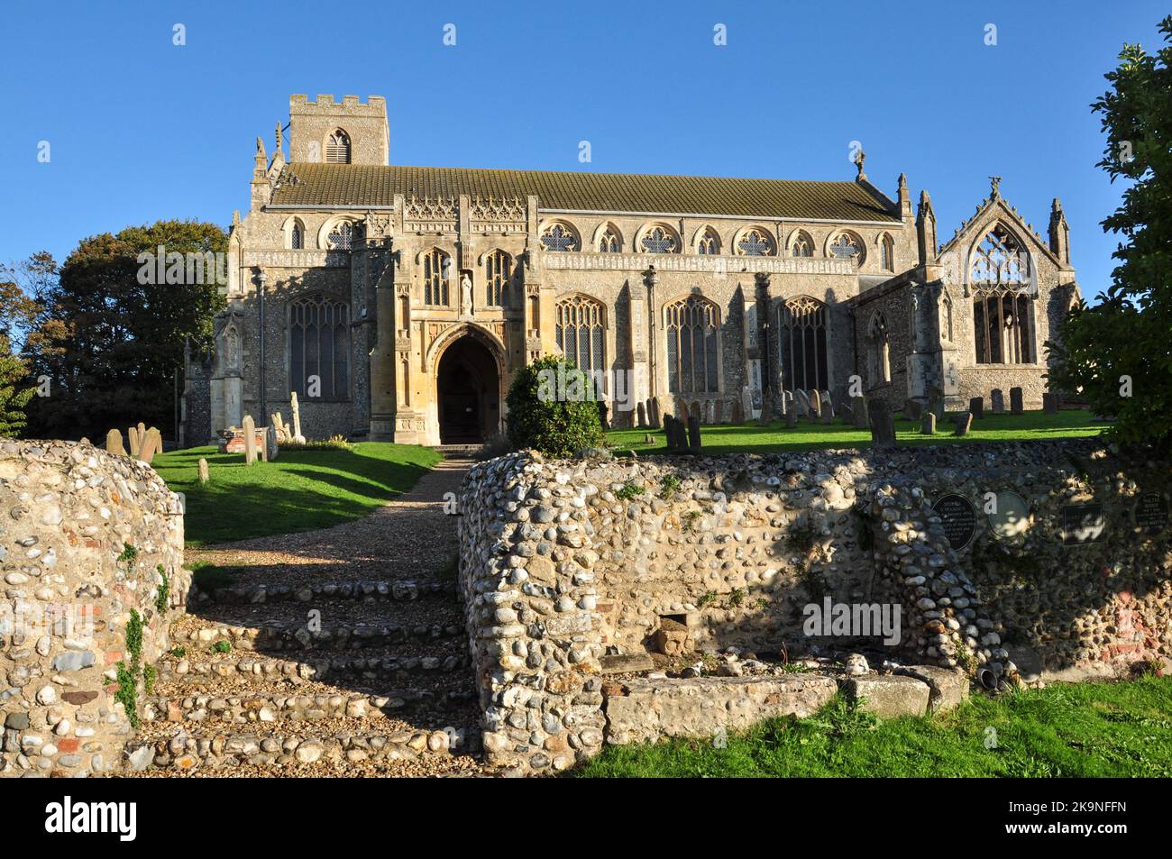 St Margaret's Church, Cley next the Sea, Norfolk, Inghilterra, Regno Unito Foto Stock