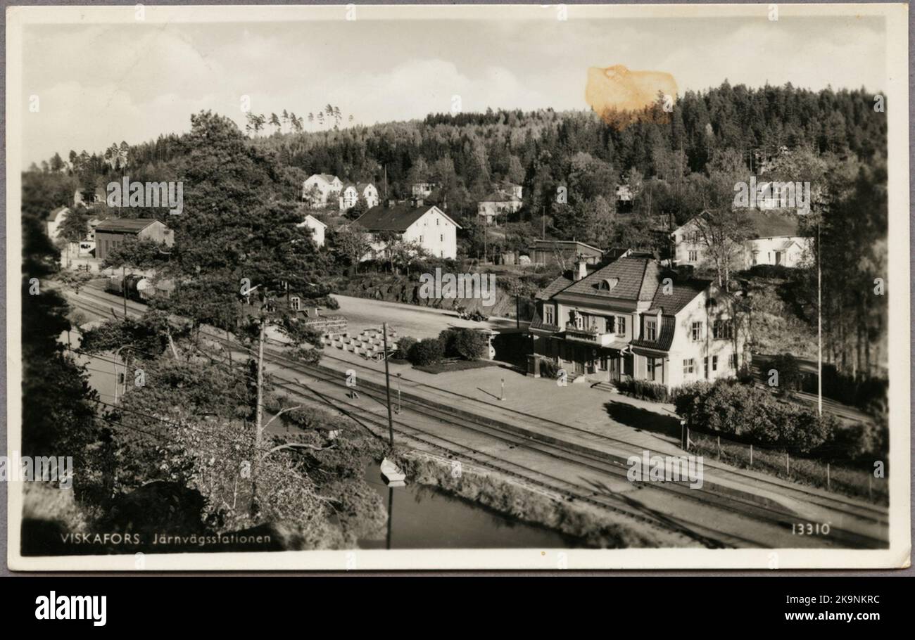 Stazione ferroviaria Viskafors. Foto Stock
