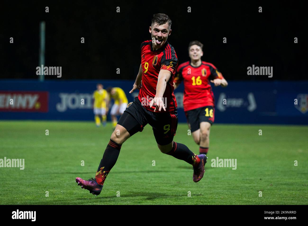 Il belga Matteo Filorizzo una partita di calcio tra Romania U17 e Belgio U17, sabato 29 ottobre 2022 a Buftea, Romania, partita 2/3 nelle qualifiche per i Campionati europei 2023. FOTO DI BELGA NIKOLA KRSTIC Foto Stock