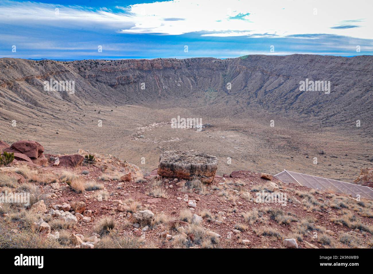 Meteor Crater (Barringer Crater) è un sito di impatto meteorico a Winslow, Arizona Foto Stock
