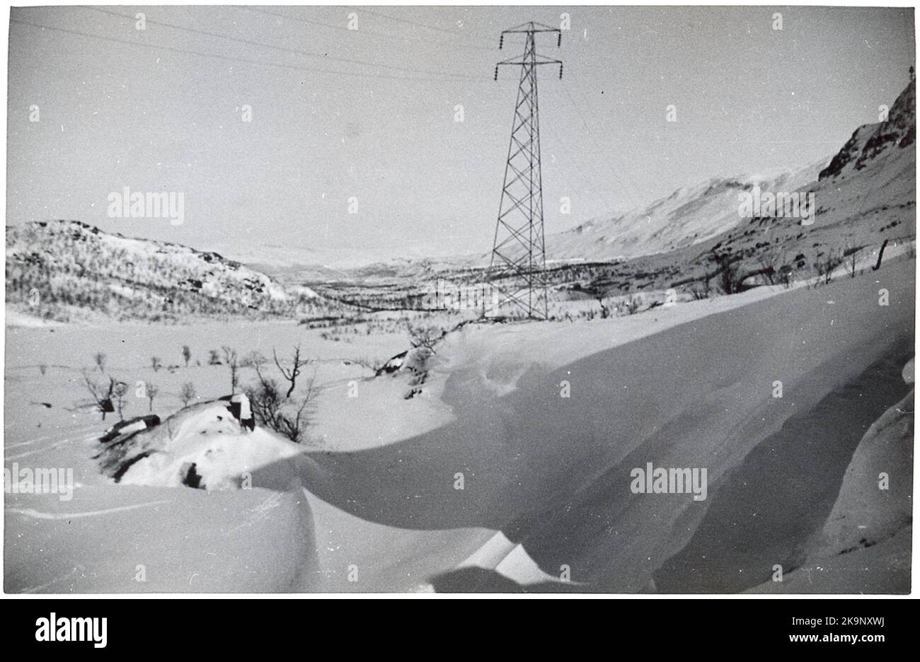 Sulla linea tra Björklinden - Kopparåsen. Foto Stock