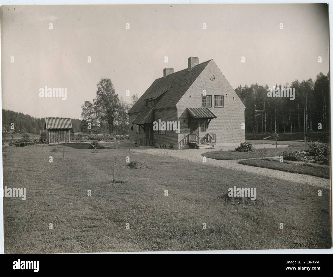 Banksvaktua a Ålberga, linea Järna-Norrköping. Foto Stock