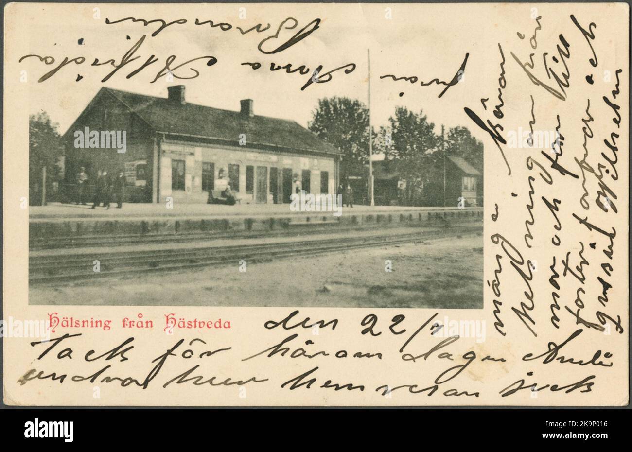 Stazione ferroviaria di Hästveda. Foto Stock