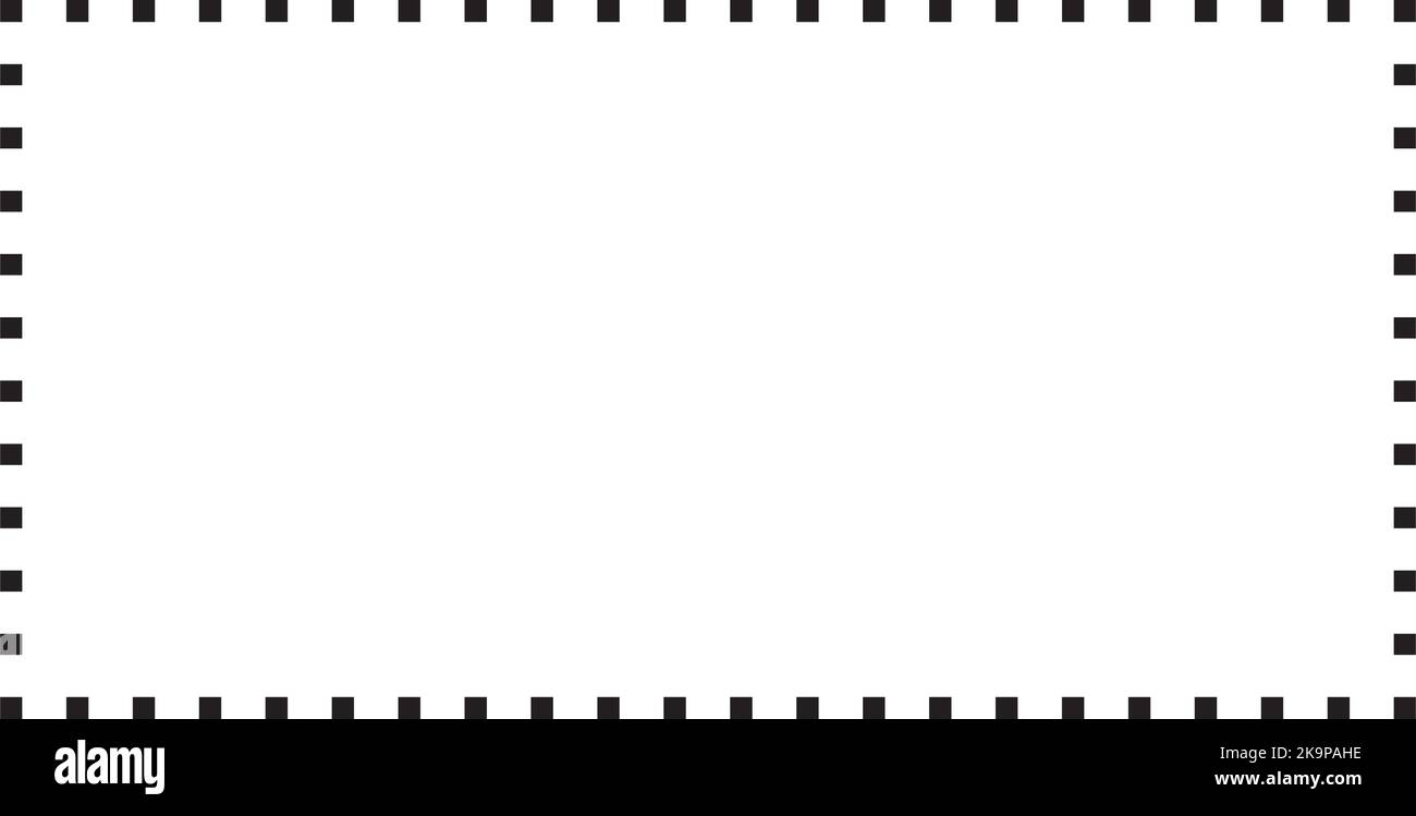 Forma rettangolare icona tratteggiata simbolo vettoriale per l'elemento dell'interfaccia utente di un disegno grafico creativo in un'illustrazione con pittogramma Illustrazione Vettoriale