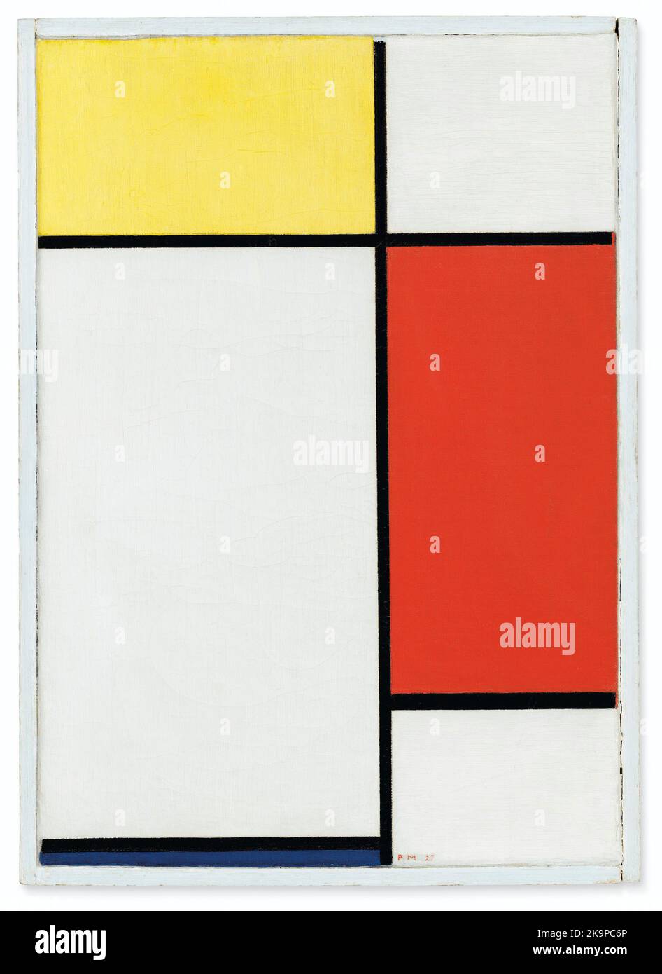 Composizione: N. II, con giallo, rosso e blu. Piet Mondrian. 1927. Foto Stock