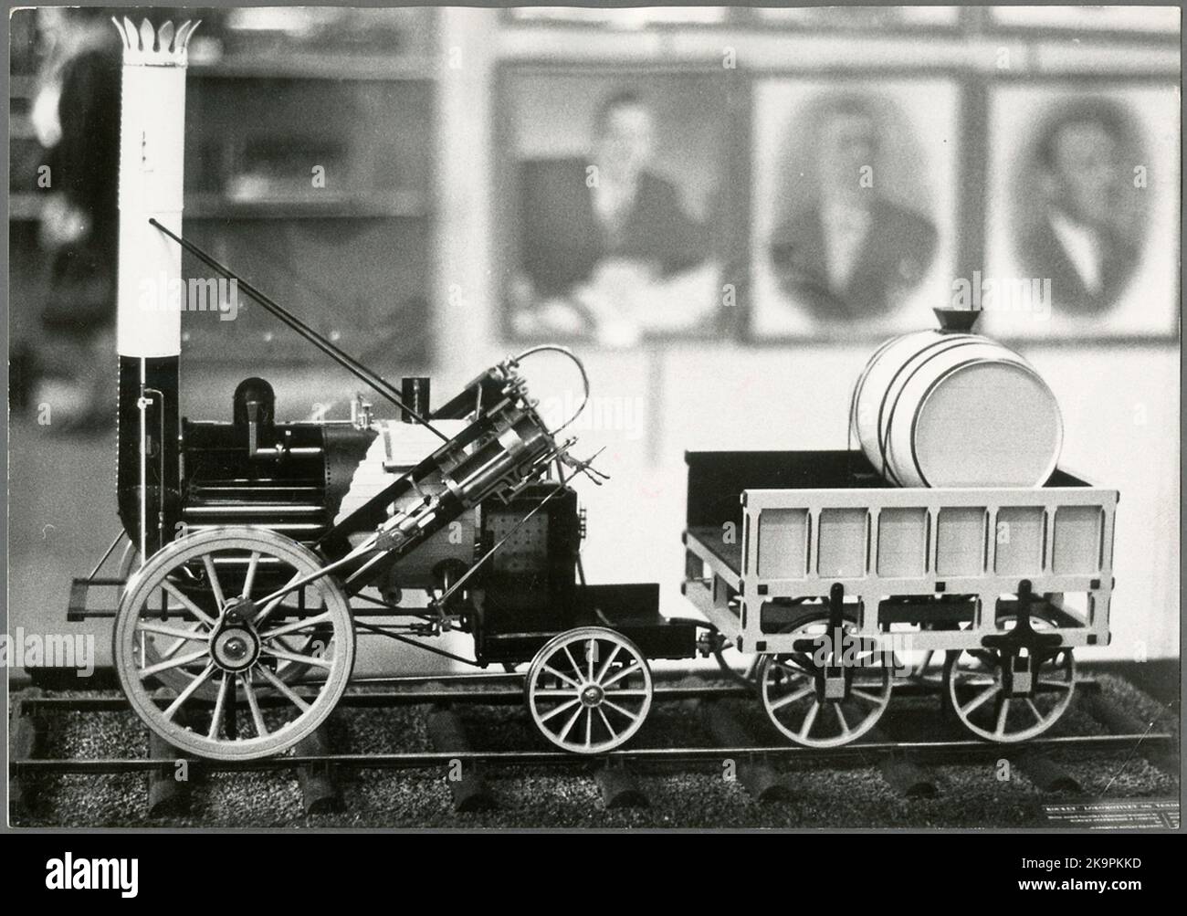 Modello di locomotiva a vapore nel museo norvegese. Foto Stock