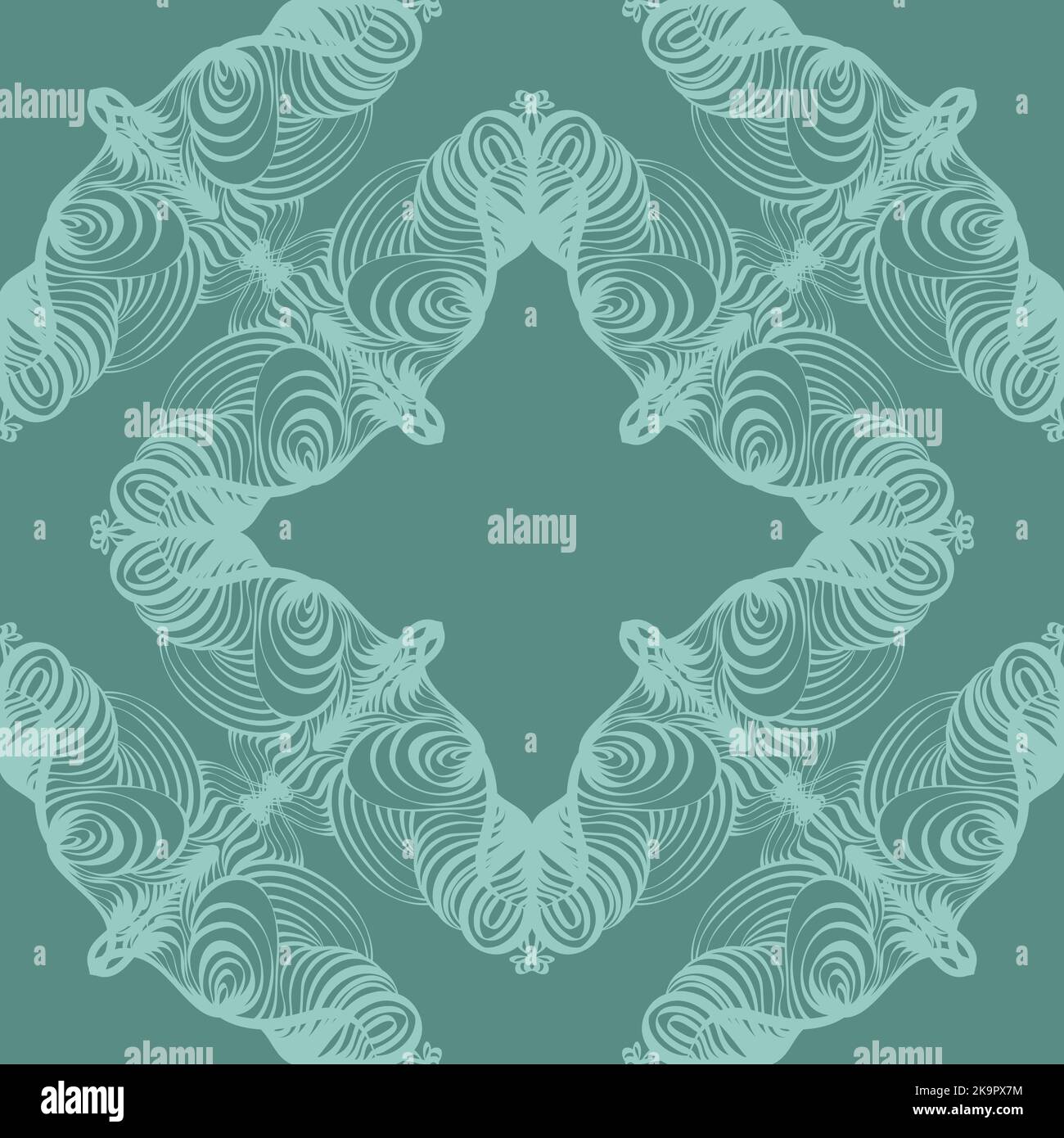 Sfondo colorato senza cuciture con ornamenti astratti in lacy. Illustrazione Vettoriale