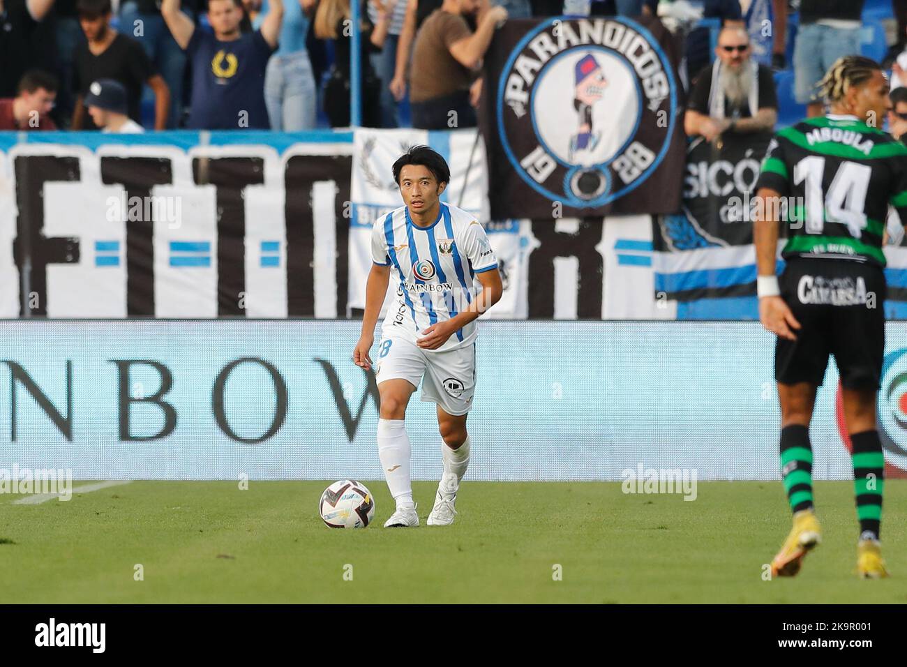 Leganes, Spagna. 29th Ott 2022. Gaku Shibasaki (Leganes) Calcio : Spagnolo 'la Liga Smartbank' incontro tra CD Leganes 0-0 Real Racing Club de Santander all'Estadio Municipal de Butarque a Leganes, Spagna . Credit: Mutsu Kawamori/AFLO/Alamy Live News Foto Stock