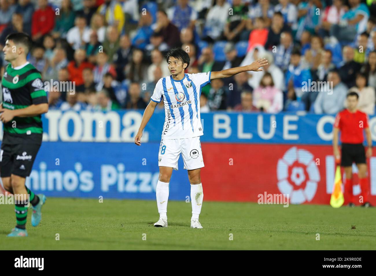 Leganes, Spagna. 29th Ott 2022. Gaku Shibasaki (Leganes) Calcio : Spagnolo 'la Liga Smartbank' incontro tra CD Leganes 0-0 Real Racing Club de Santander all'Estadio Municipal de Butarque a Leganes, Spagna . Credit: Mutsu Kawamori/AFLO/Alamy Live News Foto Stock