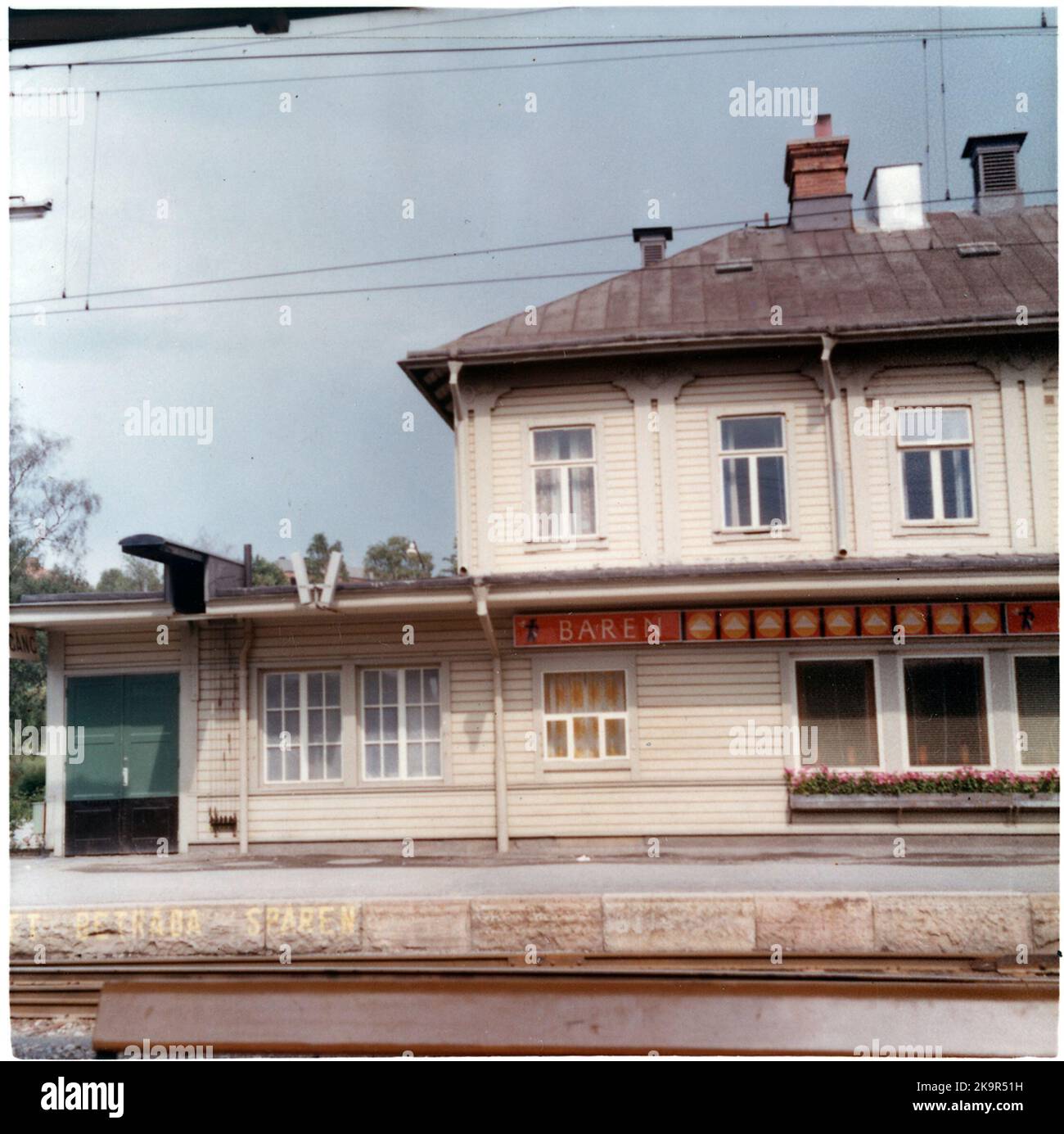 Parte dell'edificio della stazione. Foto Stock