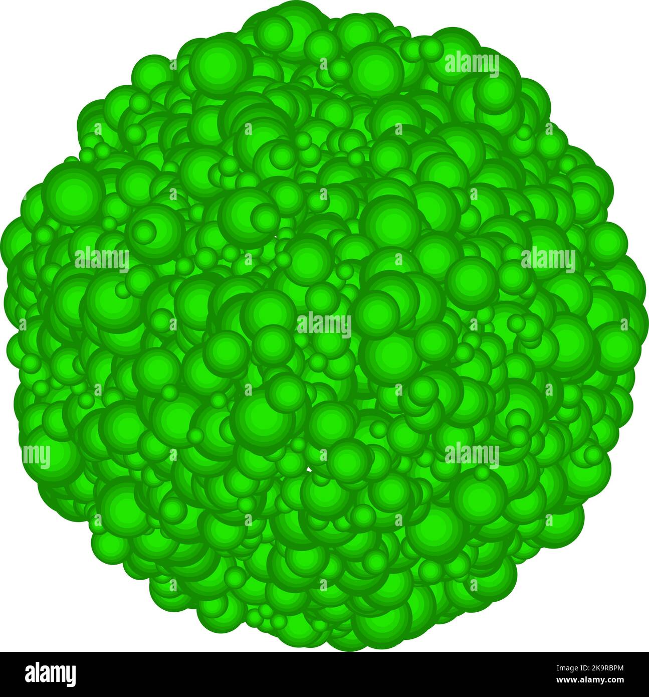 Forma a bolla verde astratta. Elemento per il design. Illustrazione Vettoriale