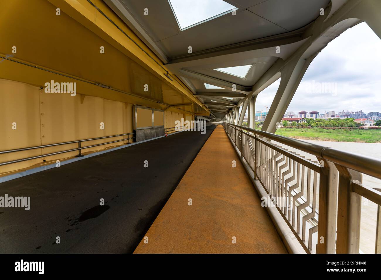Ponte, pedoni e corsie di veicoli non motorizzati Foto Stock