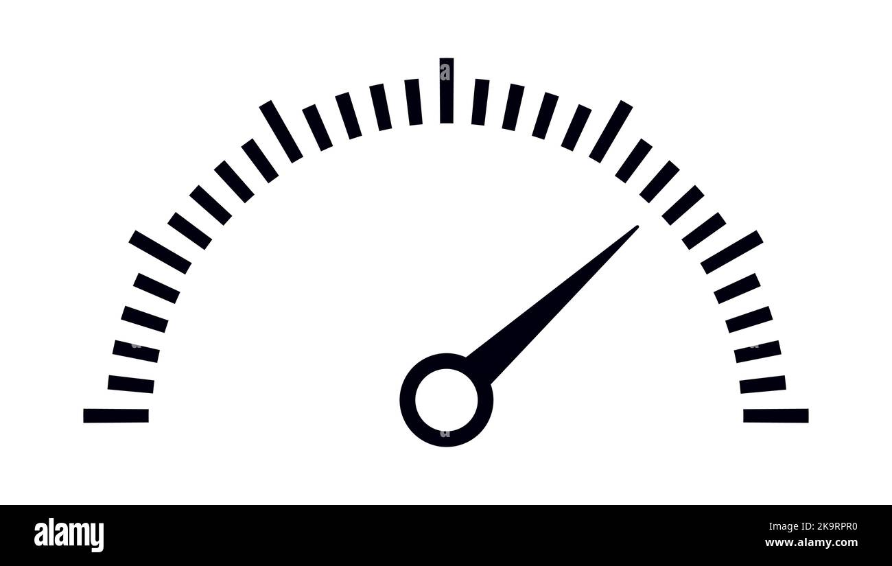 Tachimetro per un'icona di illustrazione vettoriale ad alta intensità di volume o velocità Illustrazione Vettoriale