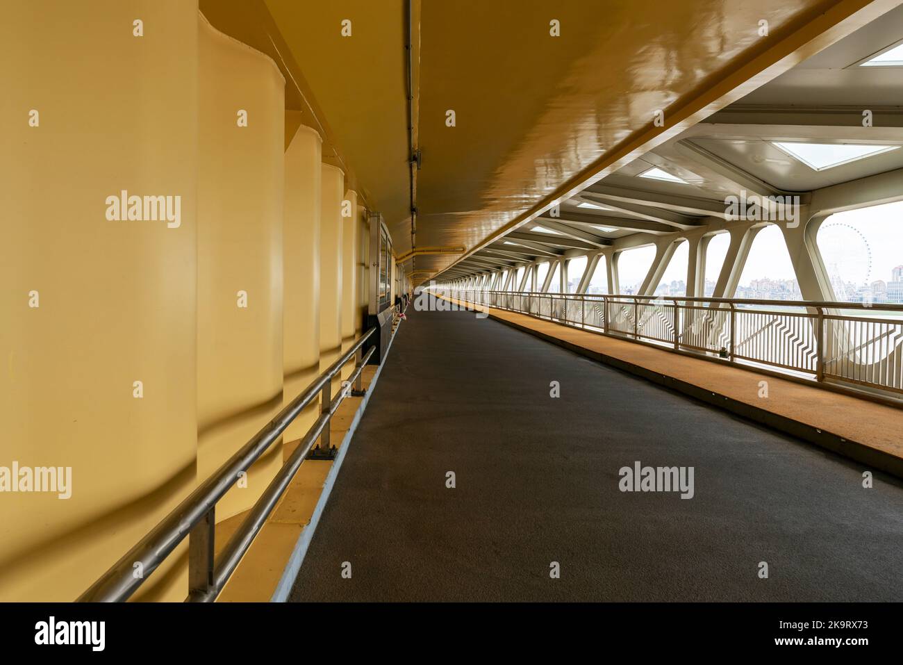 Ponte, pedoni e corsie di veicoli non motorizzati Foto Stock